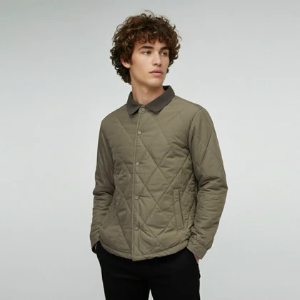 کاپشن طرح لوزی یقه کبریتی 88300