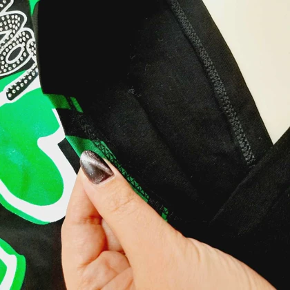 کراپ شلوار طرح قلب رنگ مشکی