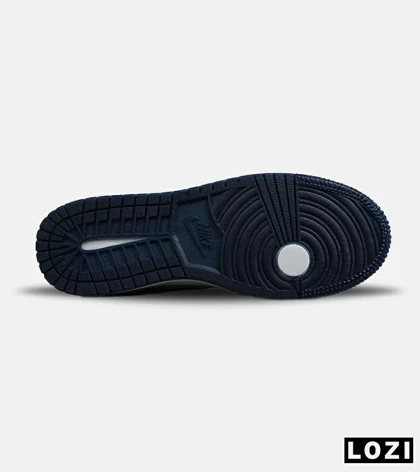 کفش کتانی ساق‌دار مردانه و زنانه سفید سرمه ای NIKE Air Jordan 1 مدل 7694