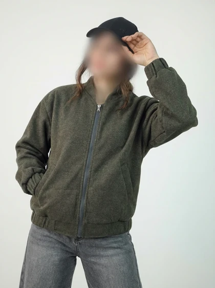 بامبر فوتر ساده جیب‌دار