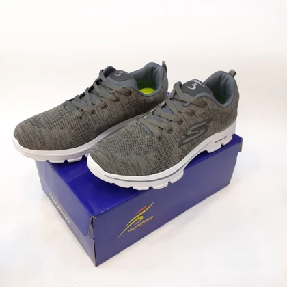 کفش راحتی مردانه اسکچرز مدل Gowalk 3 طوسی با زیره ماساژوری