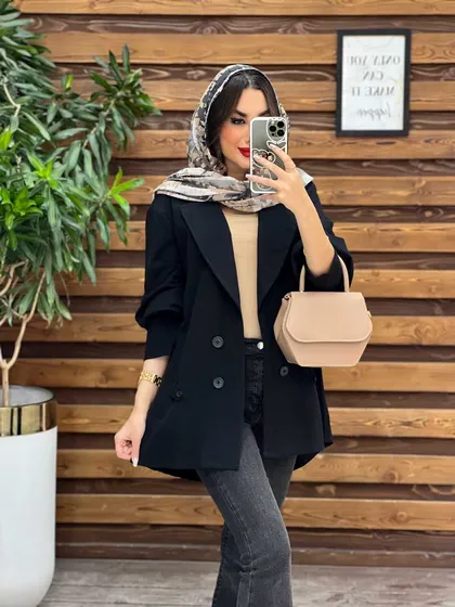 مانتو چهار دکمه جیب پاگن