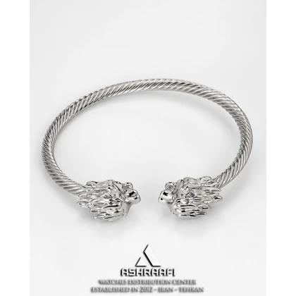 دستبند النگویی نقره‌ای Lion Bracelet S1