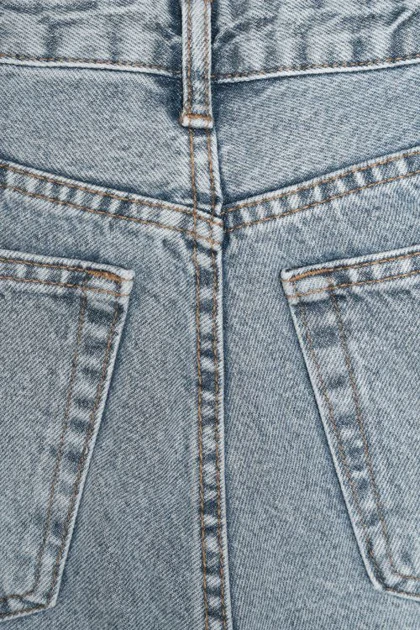 شلوار جین نیم بگ آبی یخی دخترانه زنانه رویال