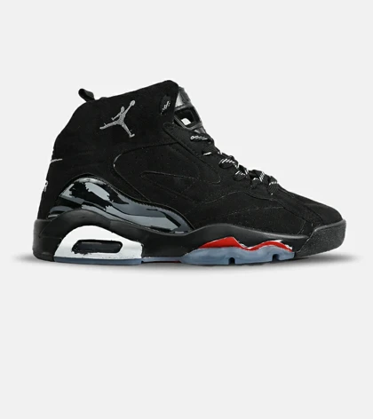 کفش کتانی ساق‌دار مردانه مشکی طوسی Nike air jordan 5 v02
