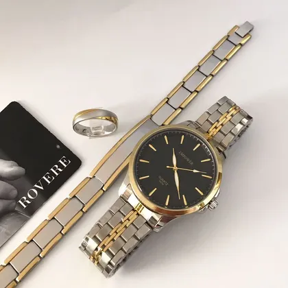 ست لوکس ساعت مردانه و دستبند و انگشتر 470540650