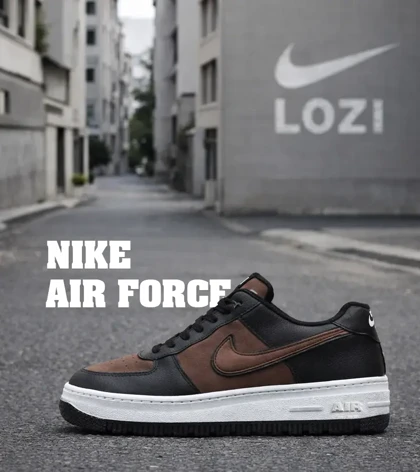 کفش مردانه و زنانه مشکی قهوه ای NIKE AIR FORCE مدل 8149
