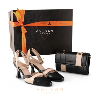 ست کیف و کفش زنانه چرم یلسان مدل تیکا کد 955-AZALIYA-GN