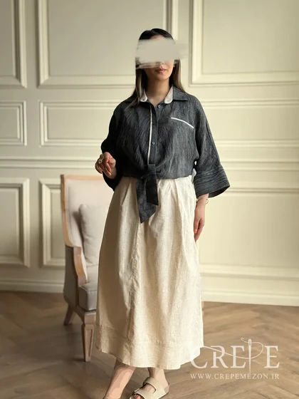 بلوز و دامن جلو گره‌ای