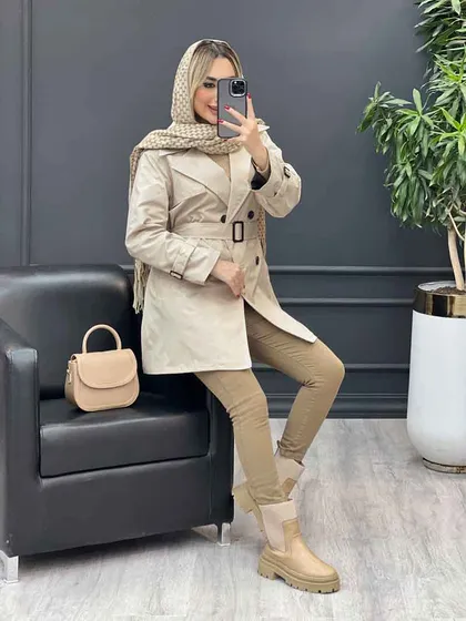 بارانی چهاردکمه سرشانه پاگن