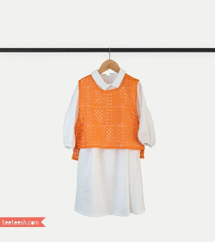 ست پیراهن و تاپ نارنجی