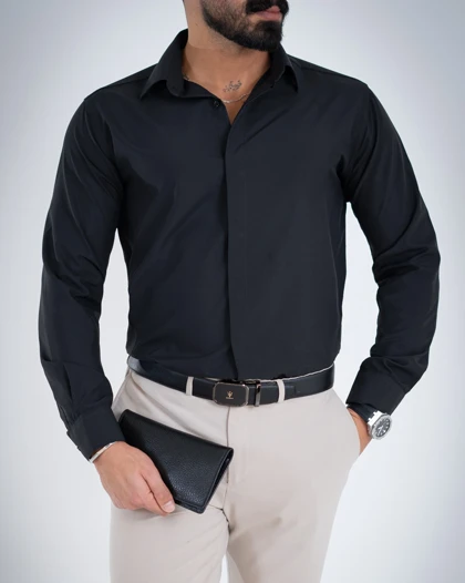 پیراهن مردانه پارچه ای ساده_کد4502