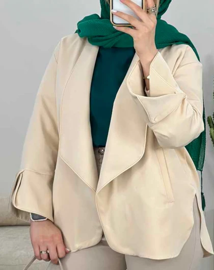 کت یقه آمریکایی مغز دوزی(4)کد3370