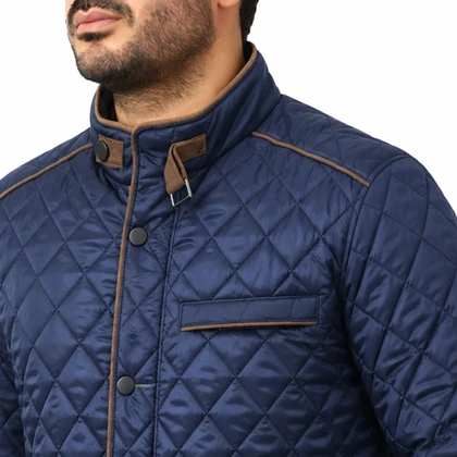 کاپشن کتی طرح لوزی مردانه مدل 60371