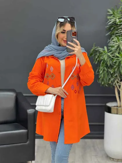 مانتو لینن طرح لوزی