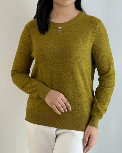 پلیور بافت طرح برجسته کد 5455