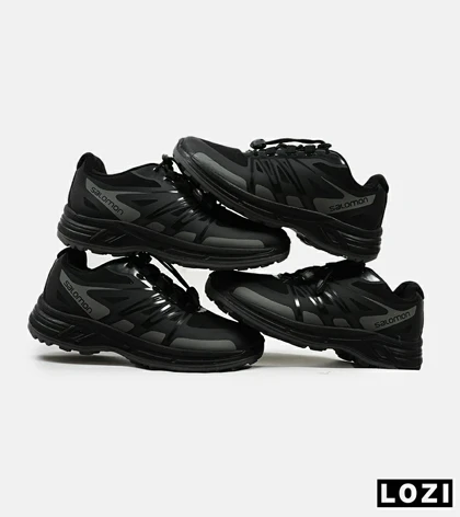 کفش کتانی کوهنوردی مردانه و زنانه مشکی طوسی Salomon wings pro 2