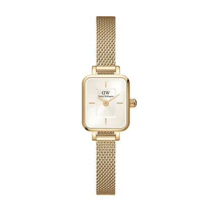 خرید ساعت دنیل ولینگتون زنانه مدل DW-4920-L بند حصیری طلایی صفحه نباتی