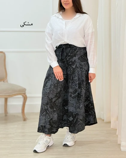دامن شلواری طرحدار کد 1813