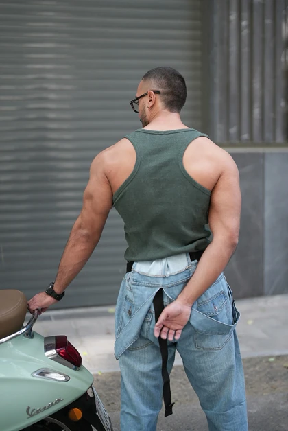 رکابی تنک تاپ قهرمانی آیسان اسلامی سبز تیره