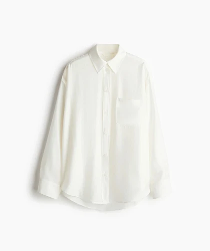 شومیز سفید ویسکوز مجلسی H&M345