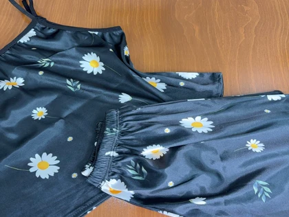 ست تاپ و شلوارک طرح گل 229