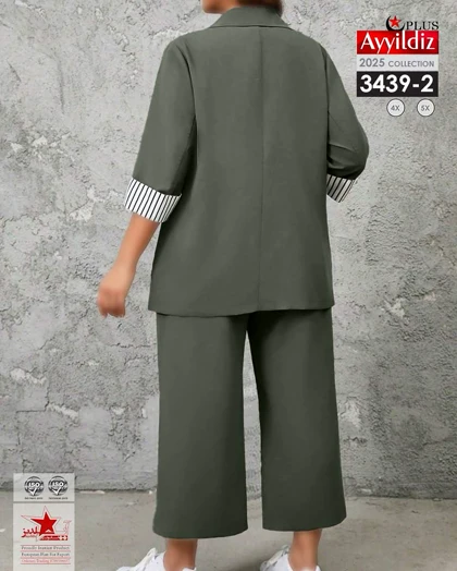 کت و شلوار اسپرت زنانه سایز بزرگ کد 3439