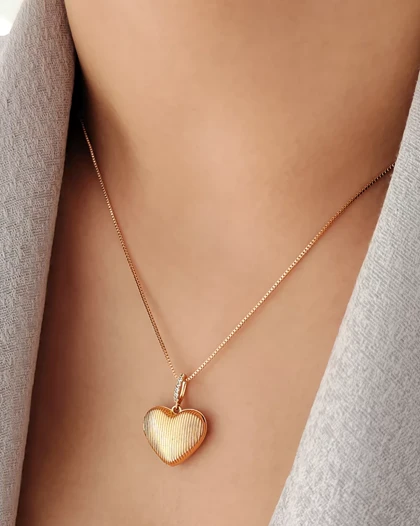 گردنبند قلب صدفی ژوپینگ