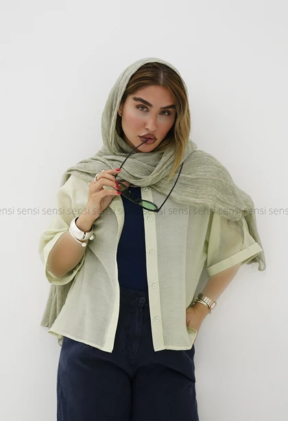 شومیز شیشه ای باکسی کد1006313