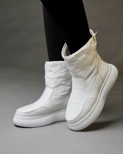 کفش زمستانی زنانه نیم بوت کاپشنی پشت بندی (برند یرفا)