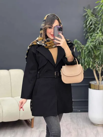 بارانی بغل چهاردکمه ژیله دار