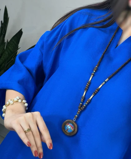 پیراهن مانتویی زیتون