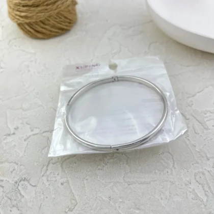 دستبند النگویی زنانه طرح آینه ای ژوپینگ