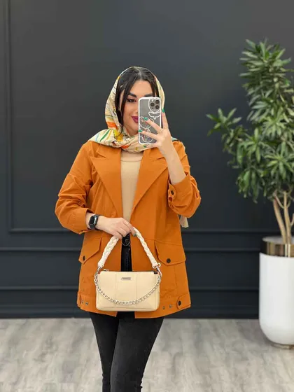 مانتو لینن جیب پاکتی بغل پاگن
