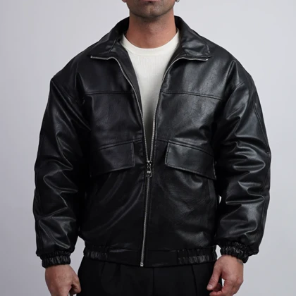 جکت چرم PULL & BEAR کد 301004