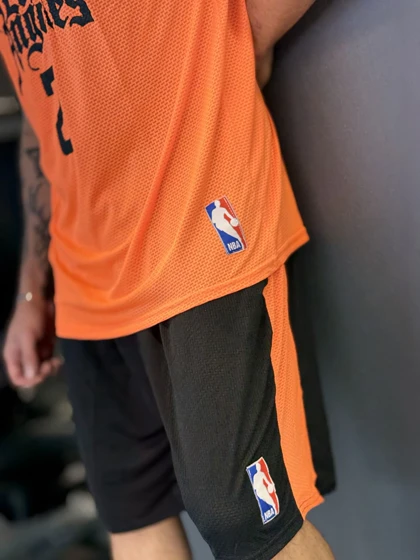 ست بسکتبالی لس آنجلس (Los Angeles) پارچه فلامنت سوزنی طرح آجری (8 رنگ)