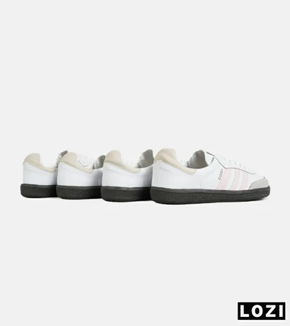 کفش کتانی زنانه سفید صورتی ADIDAS Samba مدل 7304