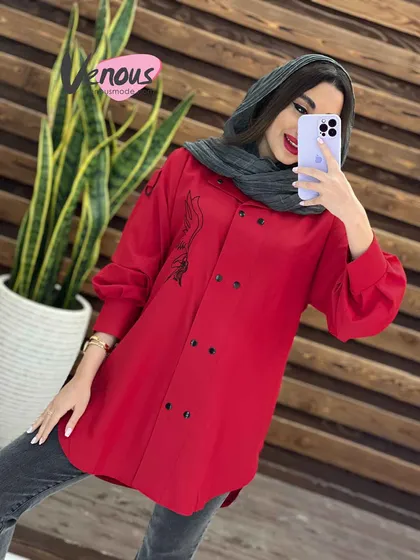 مانتو الیزه طرح دار