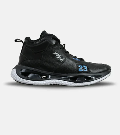 کفش کتانی ساق‌دار مشکی آبی مردانه Nike air jordan 23