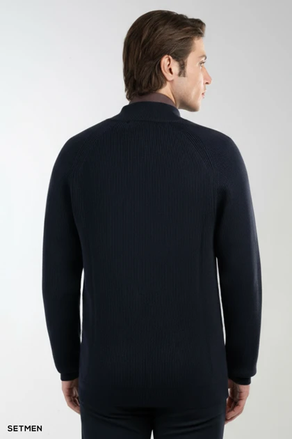 بافت مردانه آستین رگلان تمام زیپ