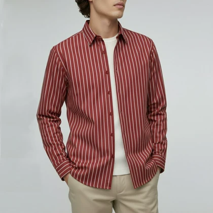 پیراهن آستین بلند نخی راه راه inception