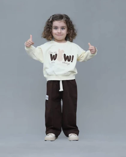 بلوز شلوار wow هوم کیدز