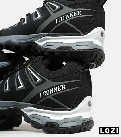 کفش کتانی بزرگ پا مشکی خاکستری I-Runner