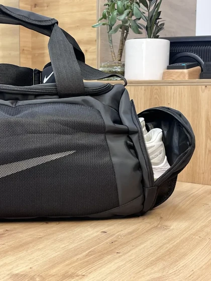 ساک ورزشی پارچه دیبا مشکی سایز متوسط کد 1835