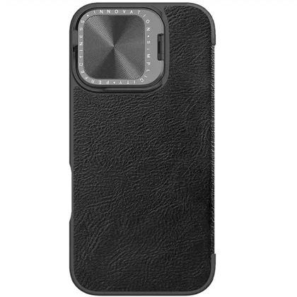 قاب محافظ چرمی گوشی آیفون 16 نیلکین Qin Prop Leather