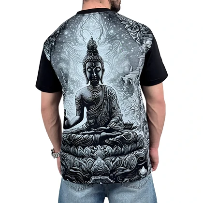 تیشرت مردانه مشکی طرح مجسمه