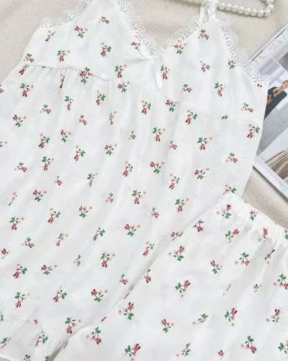 ست تاپ و شلوارک کاپ‌دار کد 5541