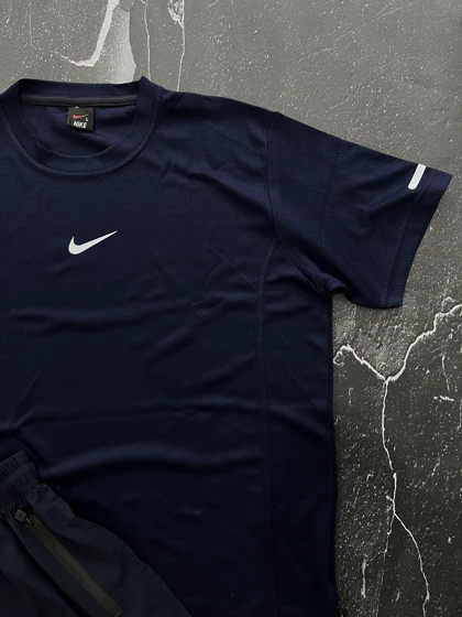 ست تیشرت و شلوارک نایکی سرمه ای