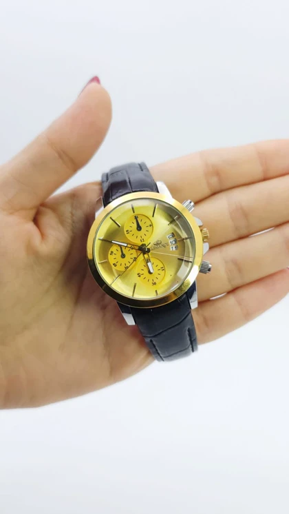 ساعت مچی زنانه الگانس Elegance با بند چرم و سبک 3موتوره