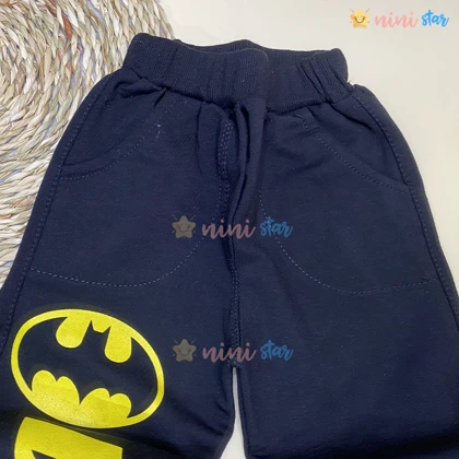 ست سه تکه سویشرت و تیشرت و شلوار BATMAN زرد
